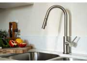 Dura Faucet DFTDF - MK530SLK - SN Streamline Pulldown RV Kitchen Faucet in Brushed Satin Nickel - Imex RV And Auto Parts