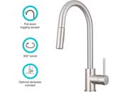 Dura Faucet DFTDF - MK530SLK - SN Streamline Pulldown RV Kitchen Faucet in Brushed Satin Nickel - Imex RV And Auto Parts