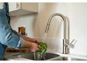 Dura Faucet DFTDF - MK530SLK - SN Streamline Pulldown RV Kitchen Faucet in Brushed Satin Nickel - Imex RV And Auto Parts