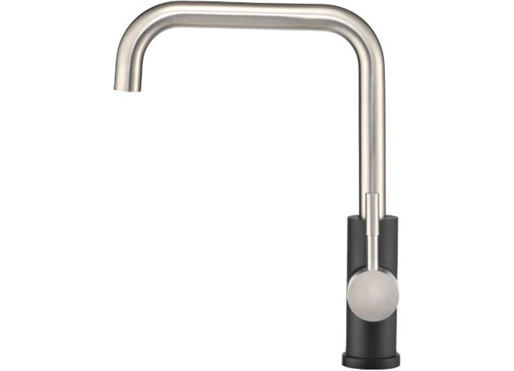 Dura Faucet DFTDF - MK533LK - MBSN Streamline Squared - arc RV Kitchen Faucet in Matte Black and Satin Nickel - Imex RV And Auto Parts