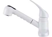 Dura Faucet DFTDF - PK100 - WT Nonmetallic Pullout RV Kitchen Faucet in White - Imex RV And Auto Parts