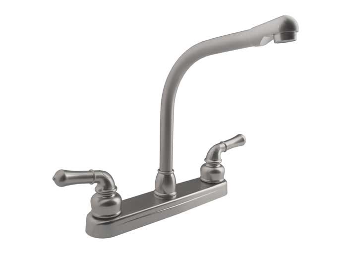 Dura Faucet DFTDF - PK210C - SN Classical Hirise RV Kitchen Faucet in Brushed Satin Nickel - Imex RV And Auto Parts