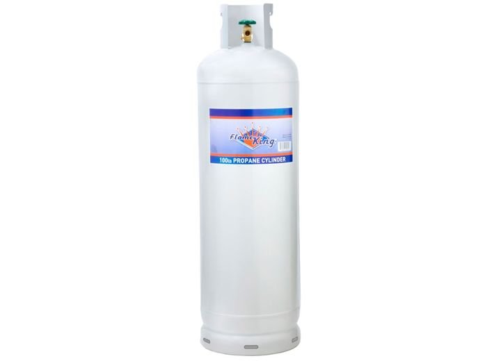 Flame King 100lb Propane Tank LP Cylinder with POL Valve - YSN100 - Imex RV And Auto Parts