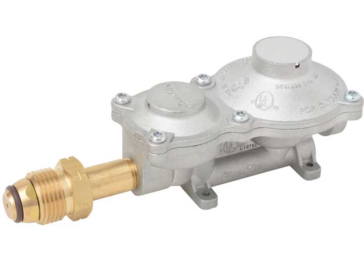 Flame King 2-Stage LP Propane Gas Regulator with POL - Imex RV And Auto Parts