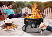 Flame King Outdoor Portable Propane Gas 24" Fire Pit Bowl with Self Igniter Cover Carry Straps - Imex RV And Auto Parts
