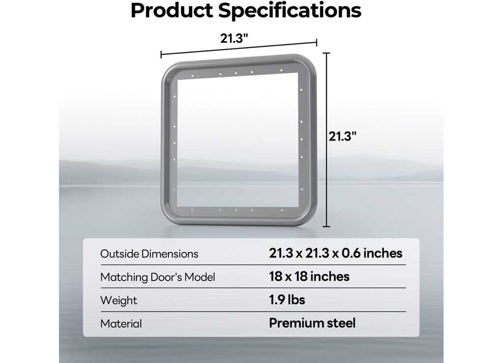 Fogatti Instashower Ultra Door Trim Ring 18"x18" - Imex RV And Auto Parts