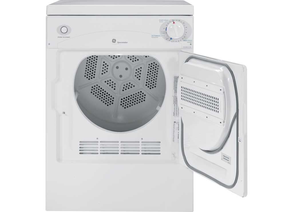 GE Appliances GEGDSKP333ECWW Ge Spacemaker Portable Electric Dryer with 3.6 Cu Ft Capacity - Imex RV And Auto Parts