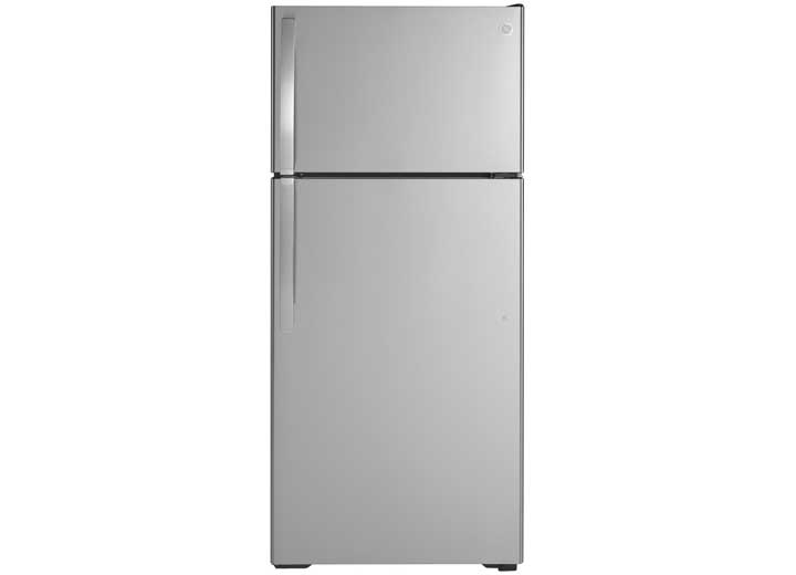 GE Appliances GIE17GSNRSS 16.6 Cu. Ft. Top - Freezer Refrigerator with Ice, Stainless Steel Right Hinge - Imex RV And Auto Parts