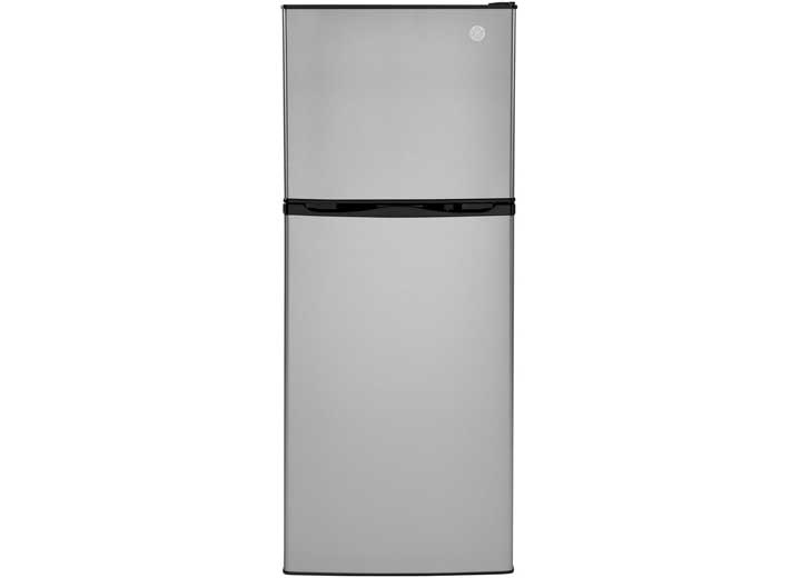 GE Appliances GPV10FSNSB - R 9.8 cu. ft. Top Freezer Refrigerator in Stainless Steel - Imex RV And Auto Parts