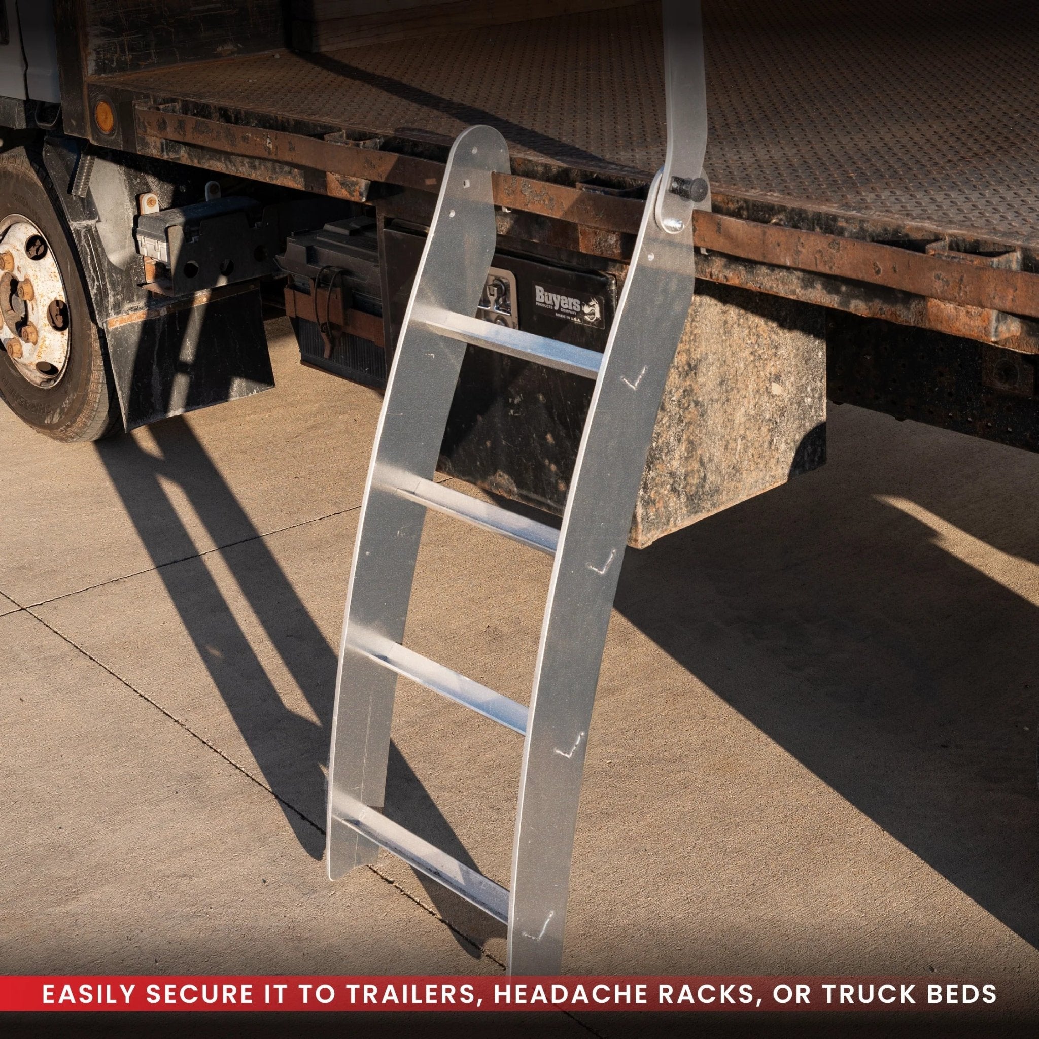 GEN-Y Hitch Aluminum Rub Rail Ladder GH-102877 – Lightweight, Foldable Trailer Ladder with 300 lb Capacity - Imex RV And Auto Parts