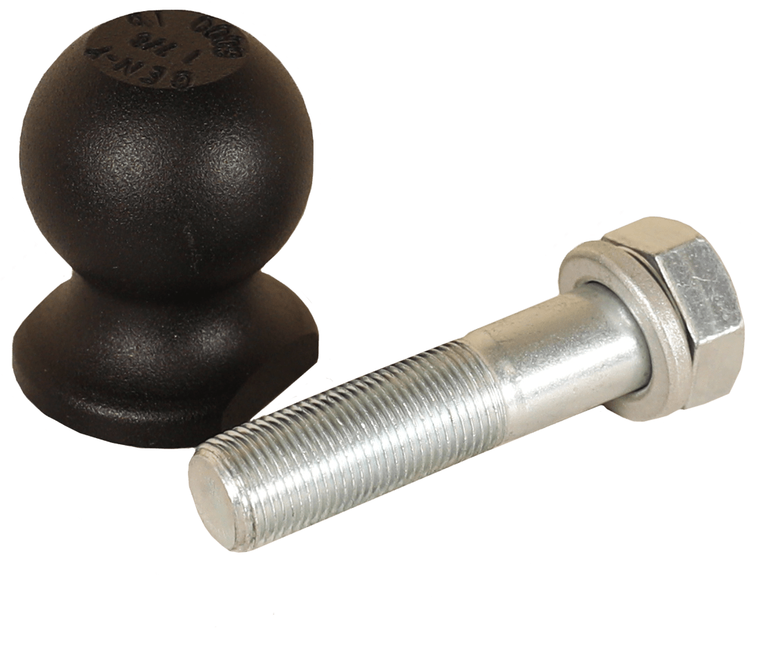 GEN-Y Hitch GH-090 Bolt-On Steel Ball Mount with 1-7/8 Inch Ball - Black Finish - Imex RV And Auto Parts