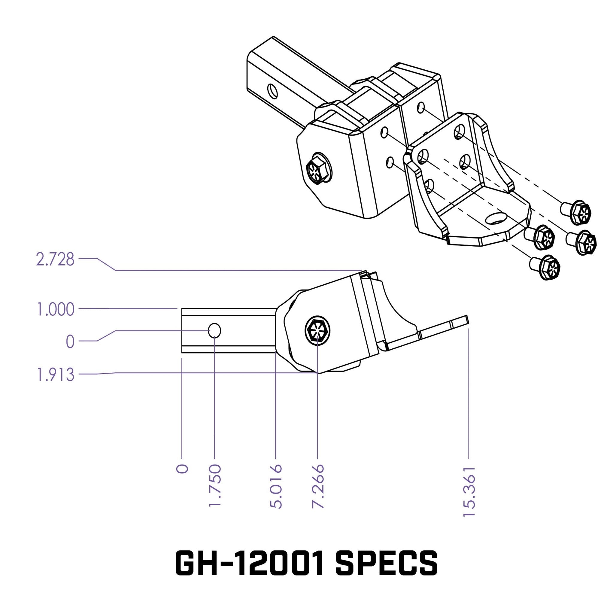 GEN-Y Hitch GH-12001 Ball Mount with Torsion-Flex Design, 7,000 lbs Gross Towing Capacity, Silver Vein Finish - Imex RV And Auto Parts