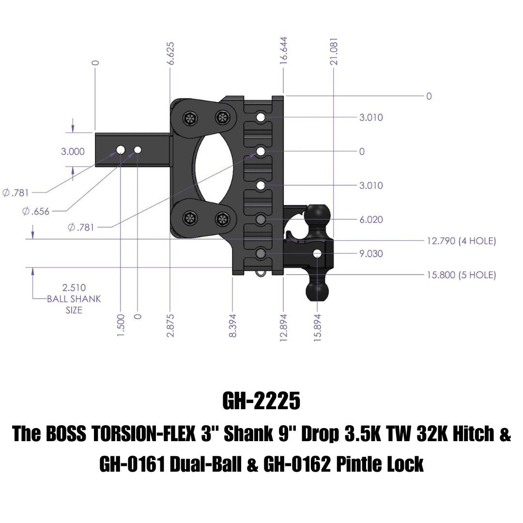 GEN-Y Hitch GH-2225 Drop Hitch with Torsion-Flex Design for Heavy-Duty Towing - Imex RV And Auto Parts