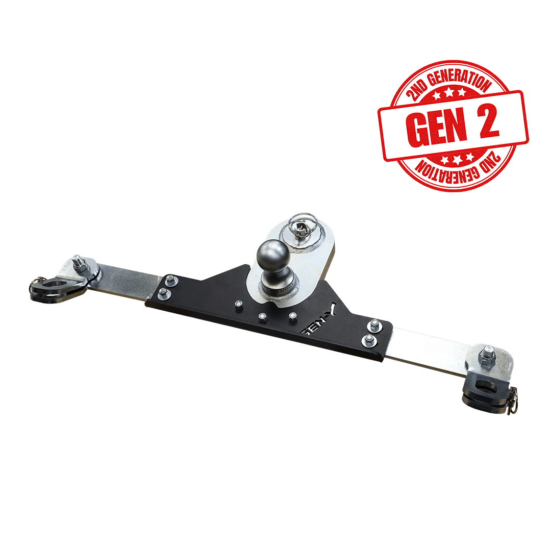 GEN-Y Hitch GoosePuck 2 Offset Ball Mount – 5 Inch, Silver, 6,000 lb Tongue Weight, 25,000 lb Gross Towing Capacity - Imex RV And Auto Parts