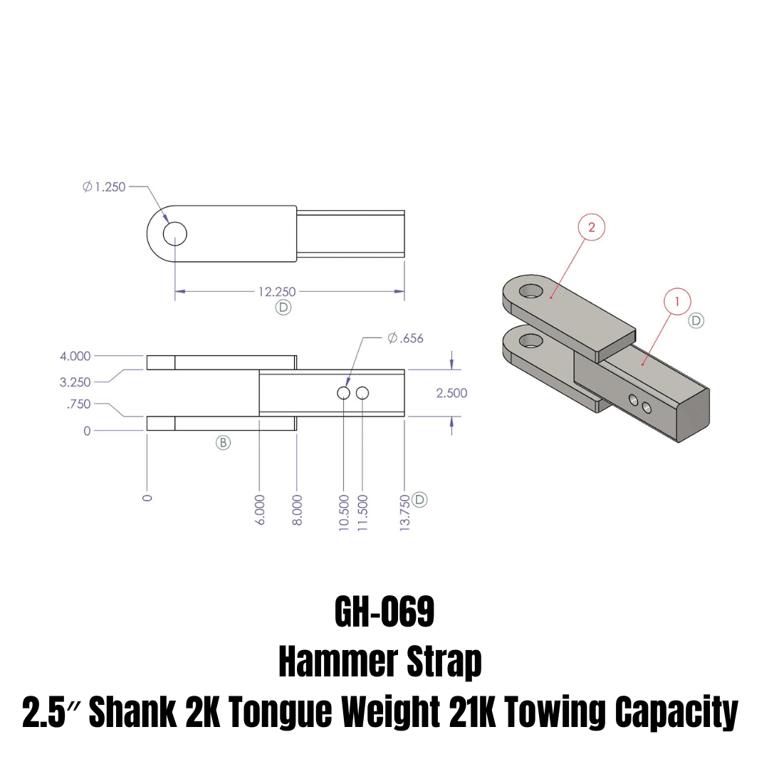 GEN-Y Hitch Hammer Strap with 21,000 lbs Towing Capacity, Model GH-069 - Imex RV And Auto Parts