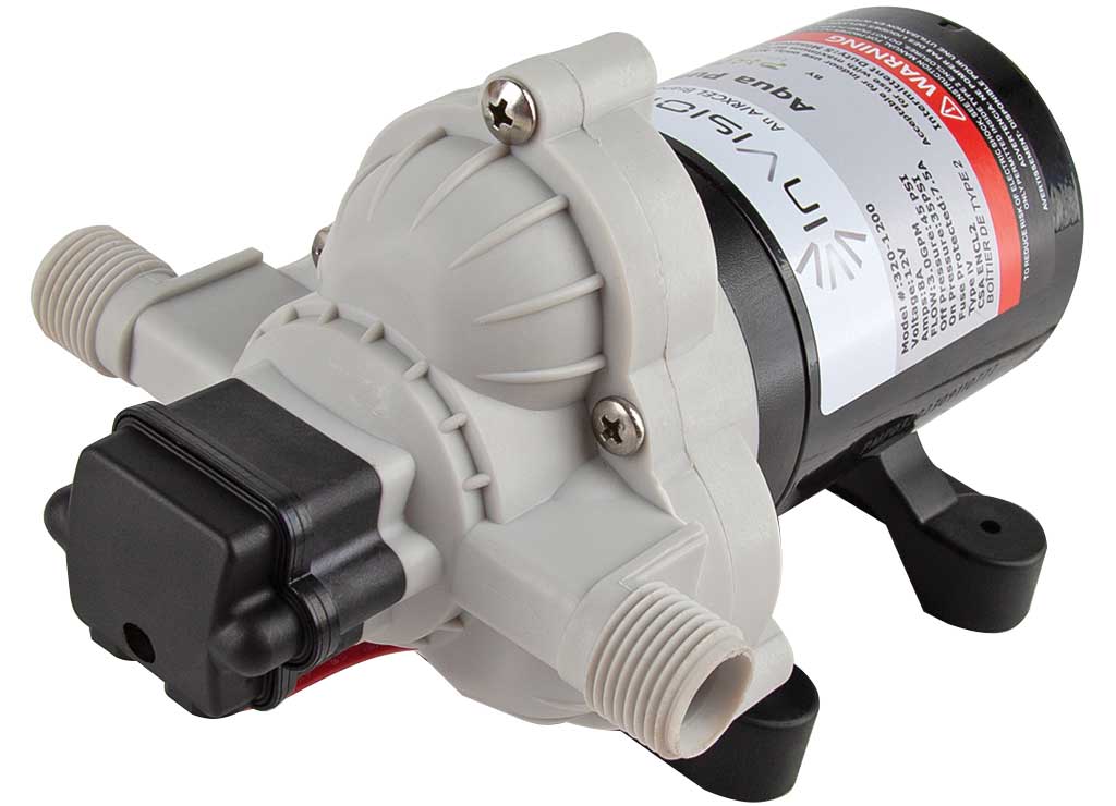 Invision 12 Volt Water Aqua Pump 3.0 GPM with Strainer - Model 320 - 1200 - Imex RV And Auto Parts