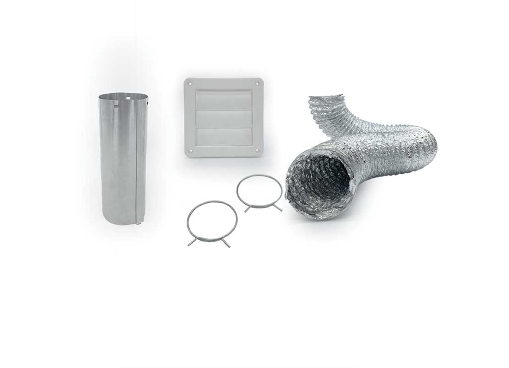 Invision Dryer Exhaust Vent Kit with 5 ft Hose and Louvered Vent - White, Part 620 - 3700 - Imex RV And Auto Parts