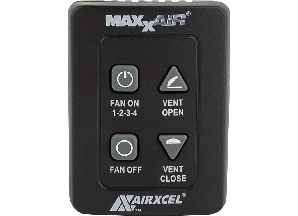 Maxxair 00A03550K 4 - Key Wall Remote Control in Black - Imex RV And Auto Parts