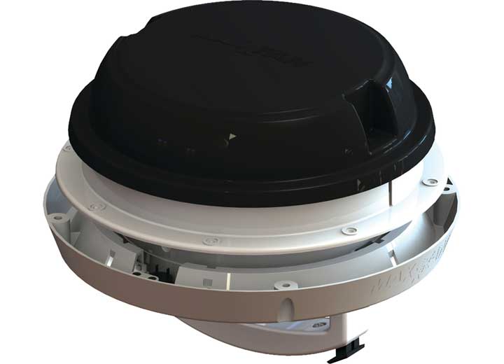 Maxxair Maxx Fan Dome Plus Roof Vent with 12V Fan, LED Light, 6 - inch Diameter, Manual Lift - Imex RV And Auto Parts