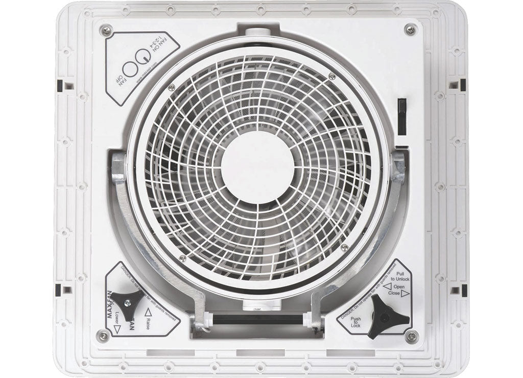 Maxxair Maxx Fan Plus Pivoting Directional Fan with Smoke Lid - Model 00 - 62000 - Imex RV And Auto Parts