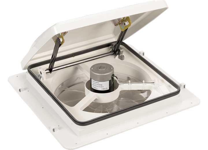 Maxxair Maxx Fan Plus Roof Vent with 12V Fan and Thermostat – Manual Lift, 4 - Speed, White 00 - 04002K - Imex RV And Auto Parts