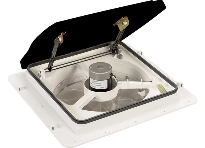 Maxxair Maxx Fan Plus Roof Vent with 12V Fan, Thermostat & Remote - Powered Lift, 10 Speeds 00 - 04500K - Imex RV And Auto Parts