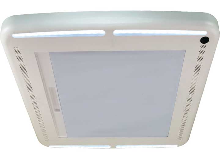 Maxxair Maxx Shade Plus Retractable RV Roof Vent Shade with LEDs, White - 00 - 03901 - Imex RV And Auto Parts