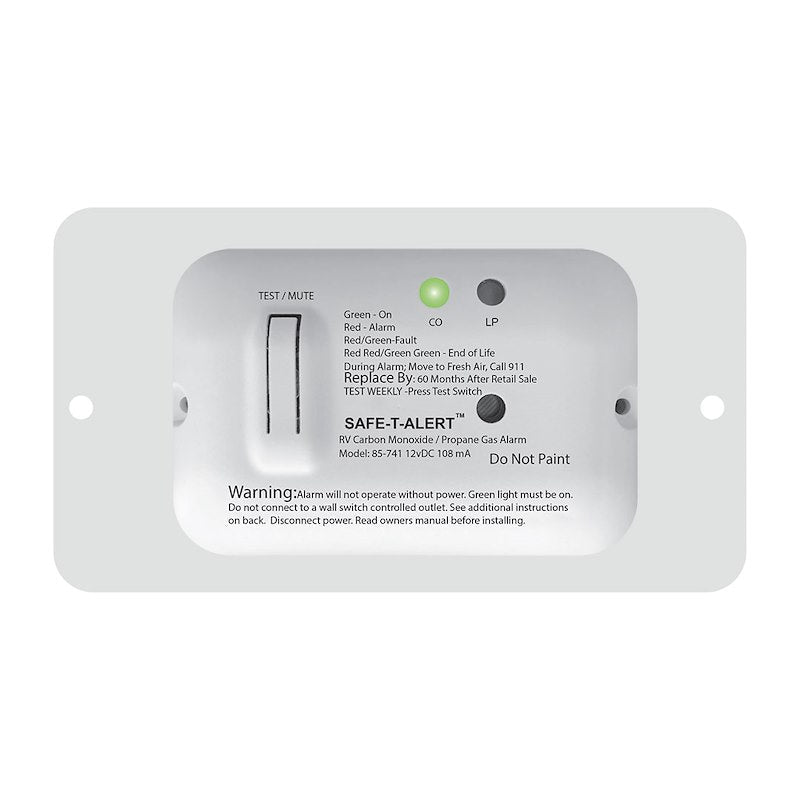 MTI Industries Combination Carbon Monoxide and LP Alarm Slimline Surface Mount - 85 - 741 - WT - Imex RV And Auto Parts