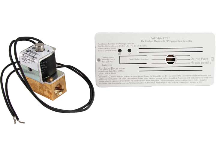 MTI Industries Combination Carbon Monoxide and Propane Alarm White Flush Mount 12V DC Hardwired with Solenoid Valve - Model 35 - 742 - R - WT - KIT - Imex RV And Auto Parts