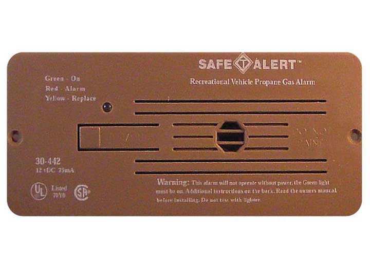 MTI Industries Propane Alarm 30 - 442 - P - BR Brown Flush Mount 12V DC Hard Wire - Imex RV And Auto Parts