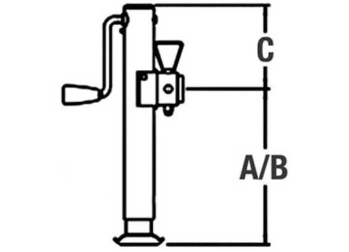Pacific Rim International TJP - 5001S - B Swivel Jack, 5,000 lbs Sidewind, 10 - inch Lift, Black - Imex RV And Auto Parts