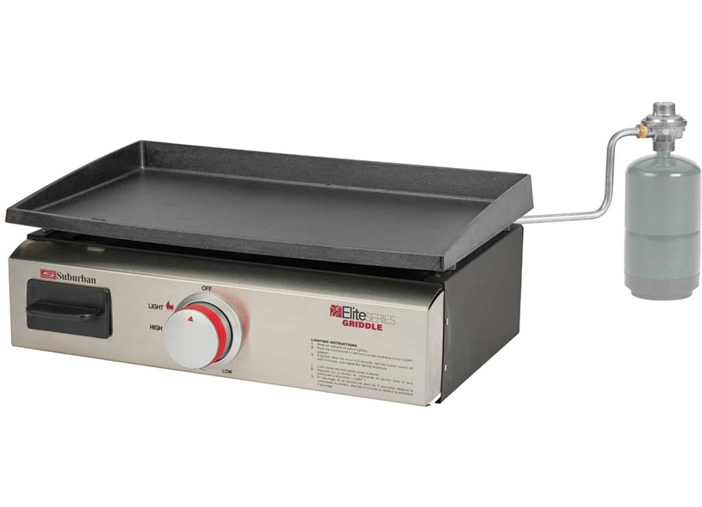 Suburban RV 4062A 18 - Inch Outdoor Gas Griddle with 1 - Pound Bottle Adapter and Griddle Plate - Imex RV And Auto Parts