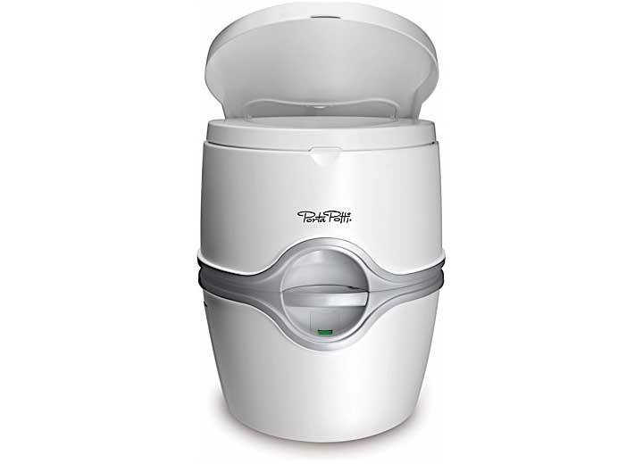 Thetford Porta Potti 565E White and Gray Plastic Portable Toilet - 5.5 Gallons