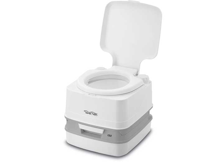 Thetford Porta Potti 135 White/Gray Plastic Portable Toilet, 2.6 Gallons