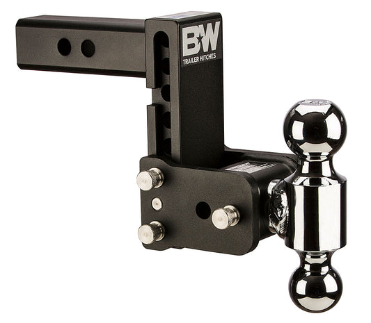 TS10038B B&W TOW AND STOW DUAL BALL 2 ADJ BALL MOUNT 5 DROP/5-1/2 RISE BLACK