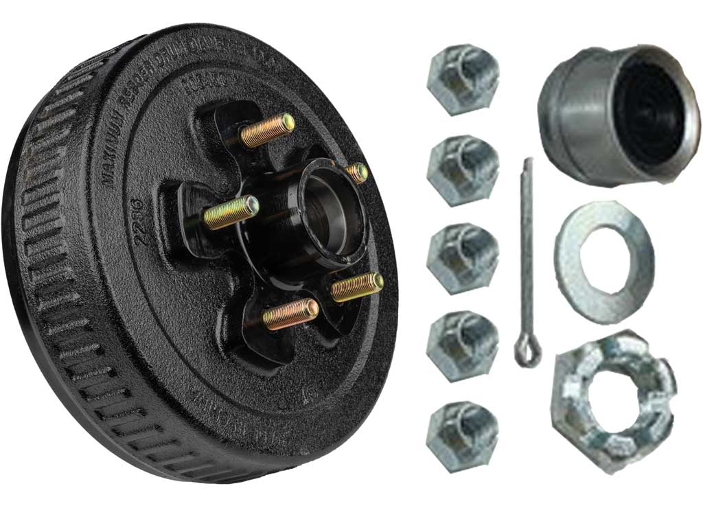 Ultra Fab Products Inc Hub/Drum Assembly Loaded for 3500 lb Capacity - 5 x 4.5 Inch with 2-Inch 10-Inch Brakes - Imex RV And Auto Parts