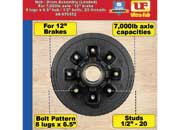 Ultra Fab Products Inc Hub/Drum Assembly Loaded for 7000 lb Capacity with 8 x 6.5-inch Brake System, Part Number 48-979552 - Imex RV And Auto Parts