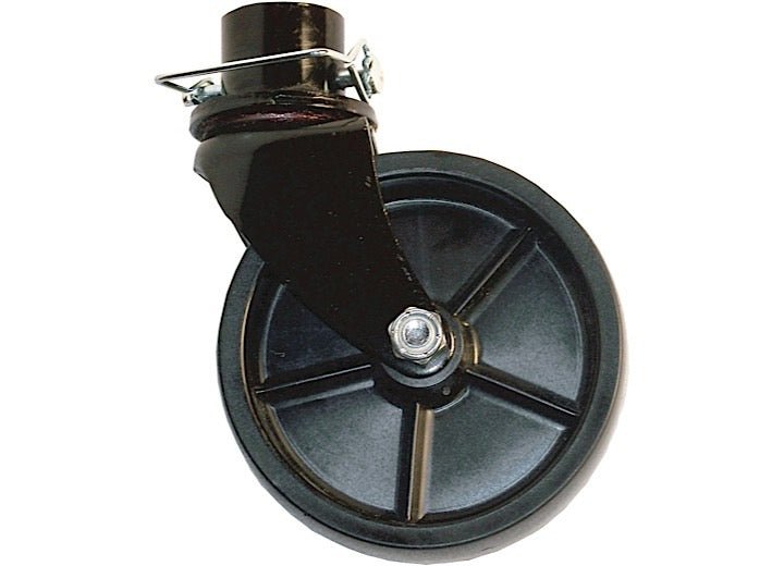 Ultra Fab Products Inc Manual Tongue Jack Caster Wheel for 2-Inch Model, Black (Part 49-954035) - Imex RV And Auto Parts