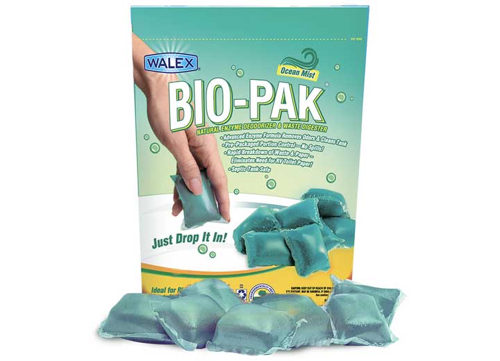 Walex Bio Pak Ocean Mist 10 Pack - Fresh Marine Scent for Waste Deodorizing