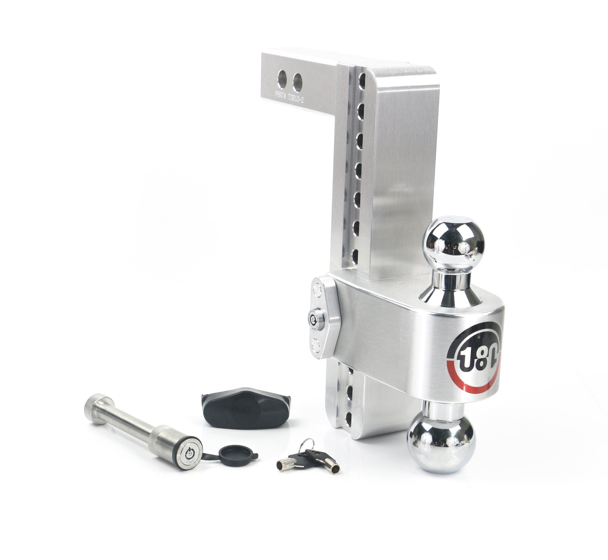Weigh Safe 180 Hitch Chrome Ball 10" Drop Hitch with 2" Shank - Keyed Alike WS05 Included - Imex RV And Auto Parts