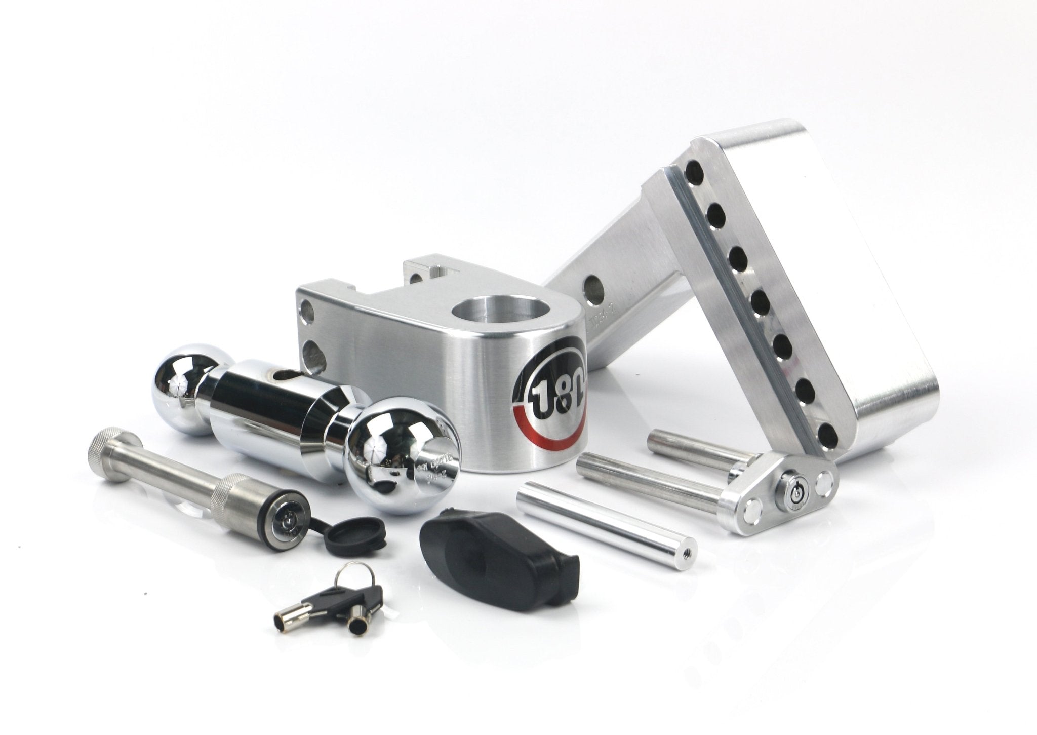 Weigh Safe 180 Hitch Chrome Ball 4" Drop Hitch with 2" Shank - Adjustable Aluminum Mount for Heavy-Duty Towing - Imex RV And Auto Parts