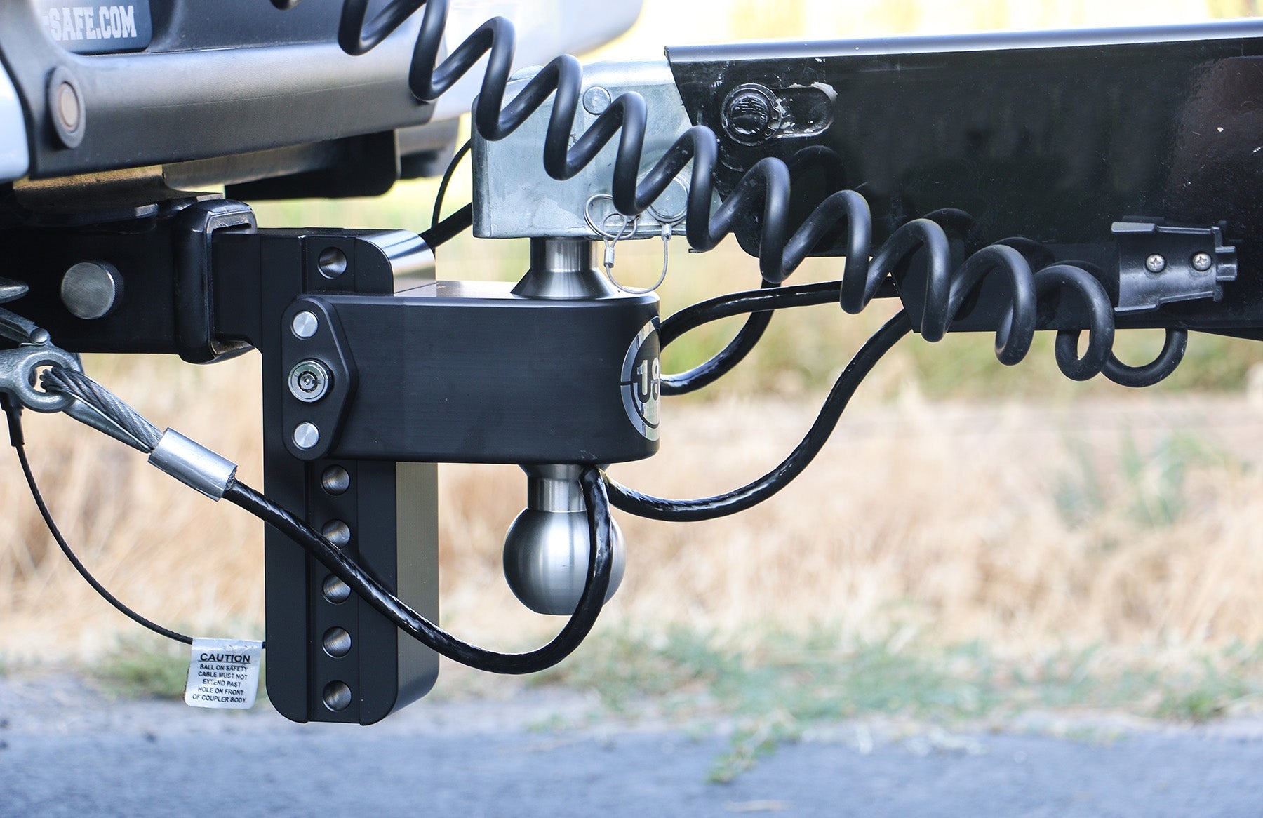 Weigh Safe 180 Hitch SS 6-Inch Drop Hitch with 3-Inch Shank and Keyed Alike Lock - Cerakoted Black Aluminum and Stainless Steel - Imex RV And Auto Parts