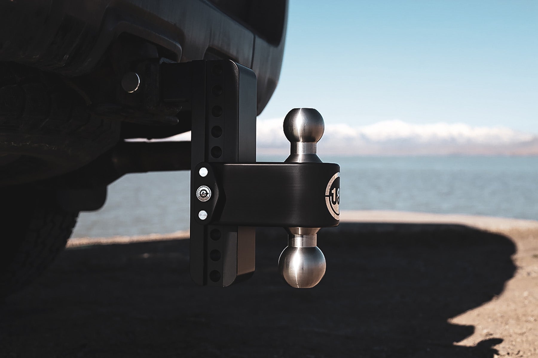 Weigh Safe 180 Hitch SS 8-Inch Drop Hitch with 3-Inch Shank and Keyed Alike Lock - Cerakoted Black Aluminum and Stainless Steel - Imex RV And Auto Parts