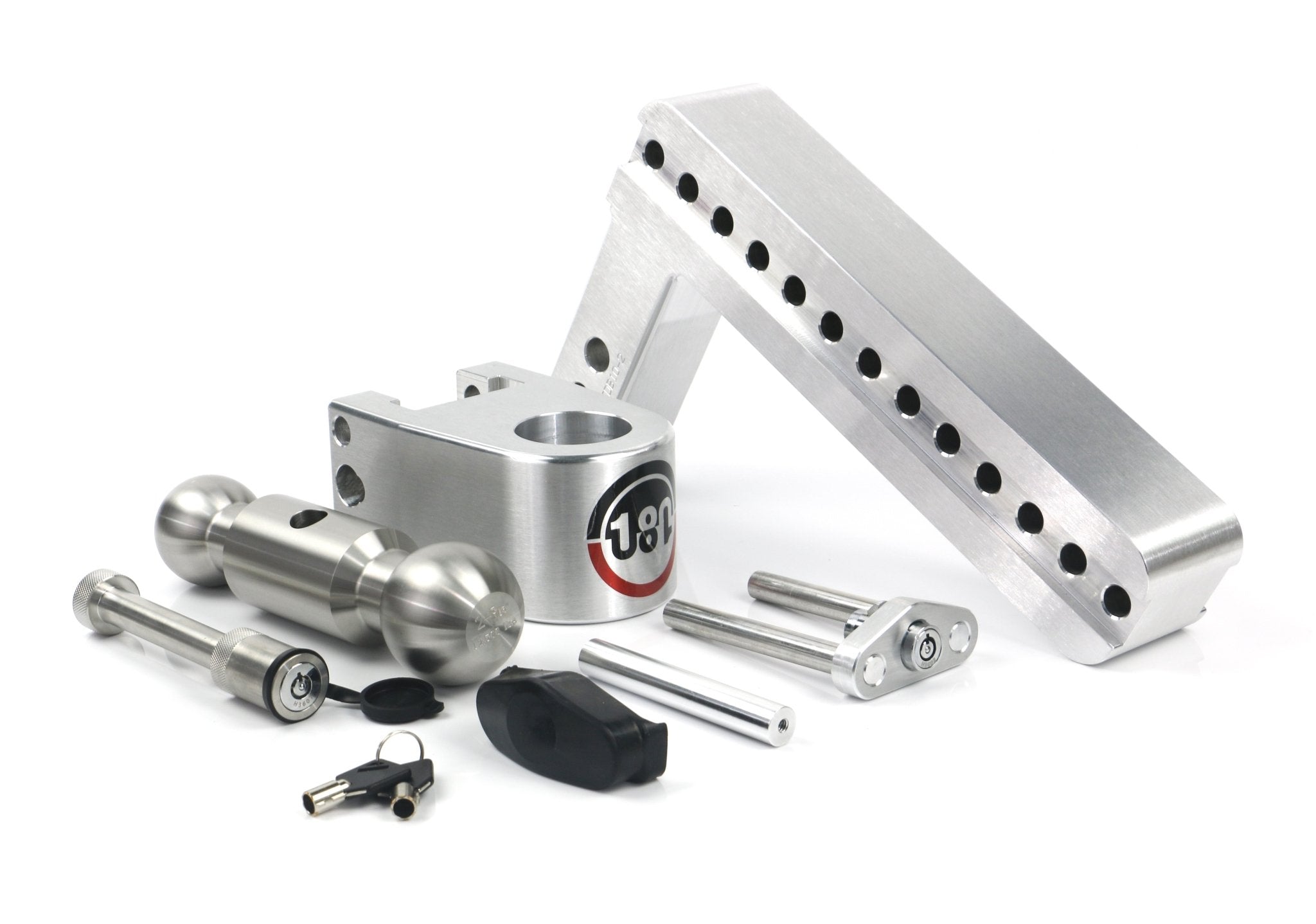 Weigh Safe 180 Hitch Stainless Steel Drop Hitch with 2-inch Shank – 10-inch Drop, Adjustable 12500 lbs Towing Capacity - Imex RV And Auto Parts