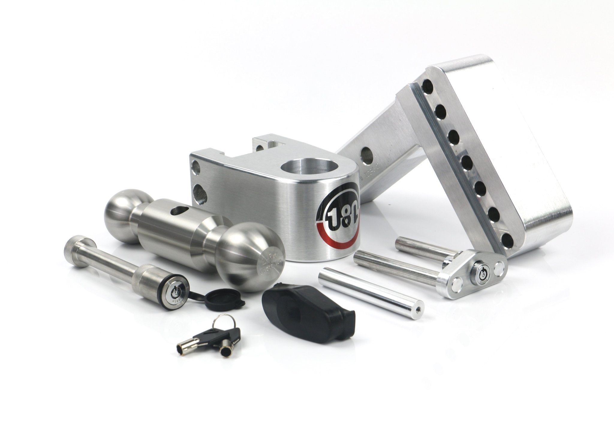 Weigh Safe 180 Hitch Stainless Steel Drop Hitch with 2-Inch Shank and 4-Inch Drop - Adjustable Aluminum Ball Mount - Imex RV And Auto Parts