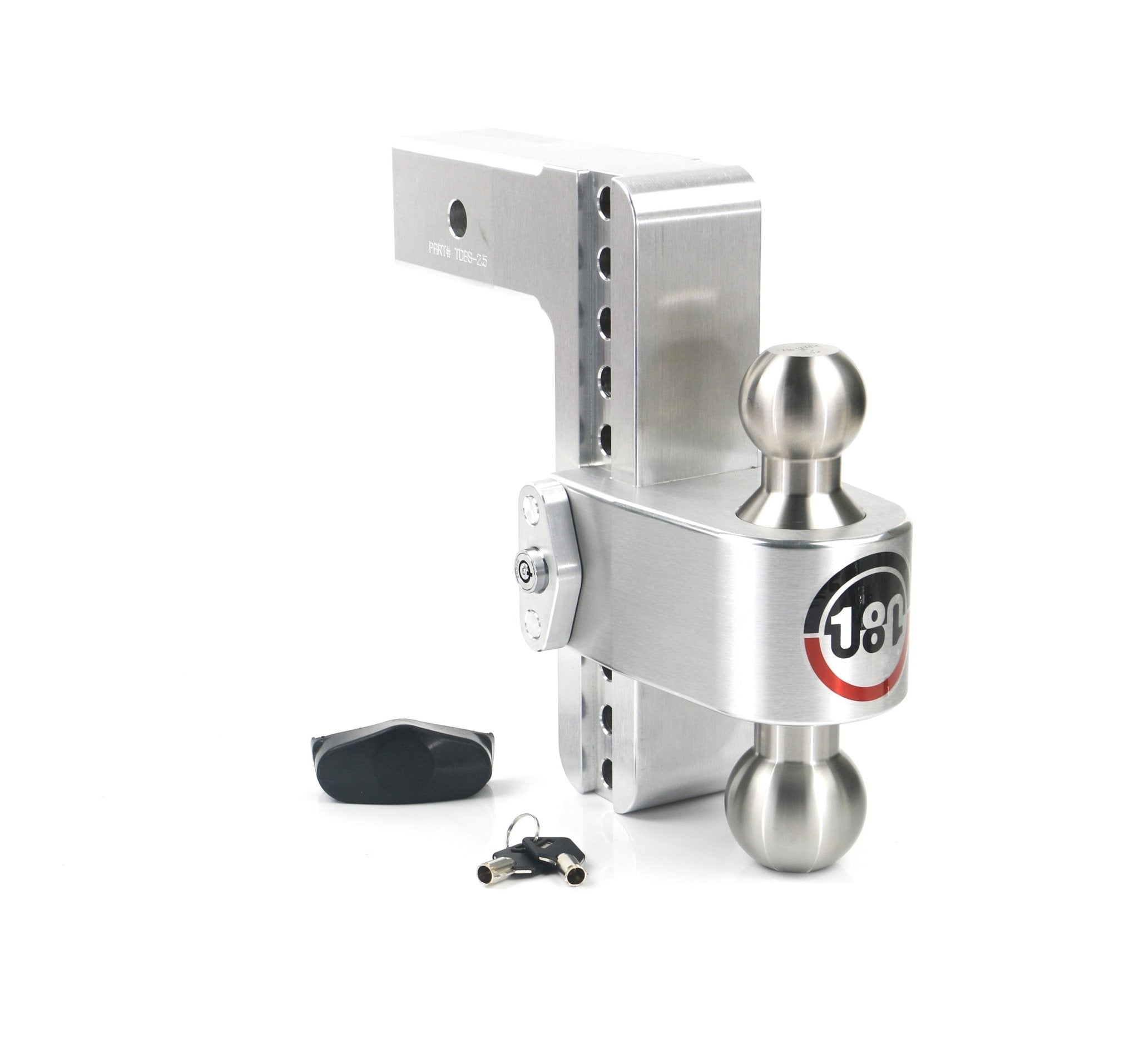 Weigh Safe 180 Hitch Stainless Steel Drop Hitch with 2.5-Inch Shank and Combo Ball - Imex RV And Auto Parts
