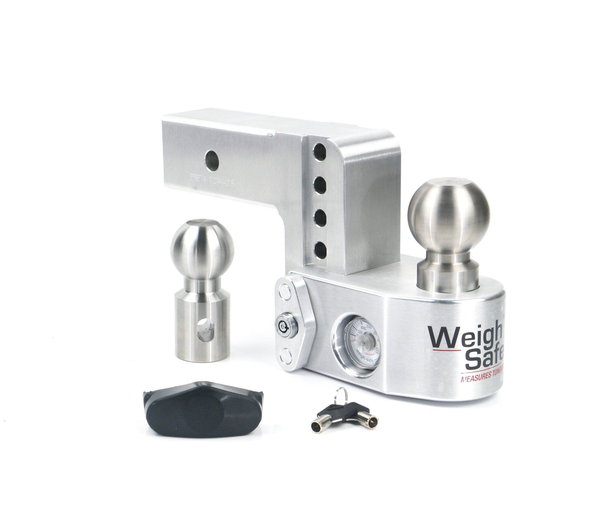 Weigh Safe 4-Inch Drop Hitch with 2.5-Inch Shank – Adjustable Aluminum Ball Mount for Safe Towing - Imex RV And Auto Parts