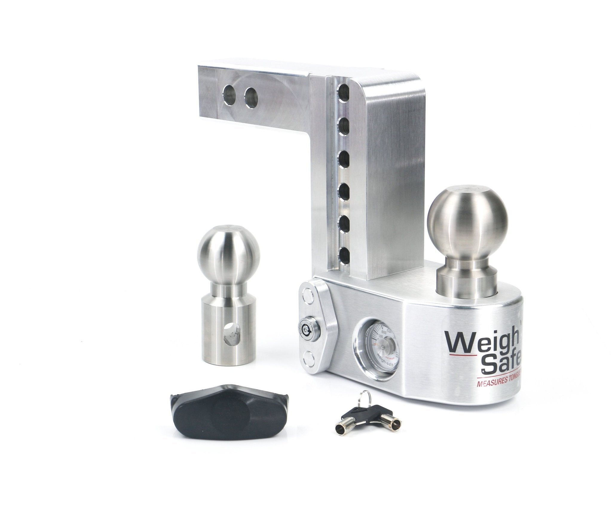 Weigh Safe 6-Inch Drop Hitch with 2-Inch Shank – Adjustable Aluminum Ball Mount for Safe Towing - Imex RV And Auto Parts