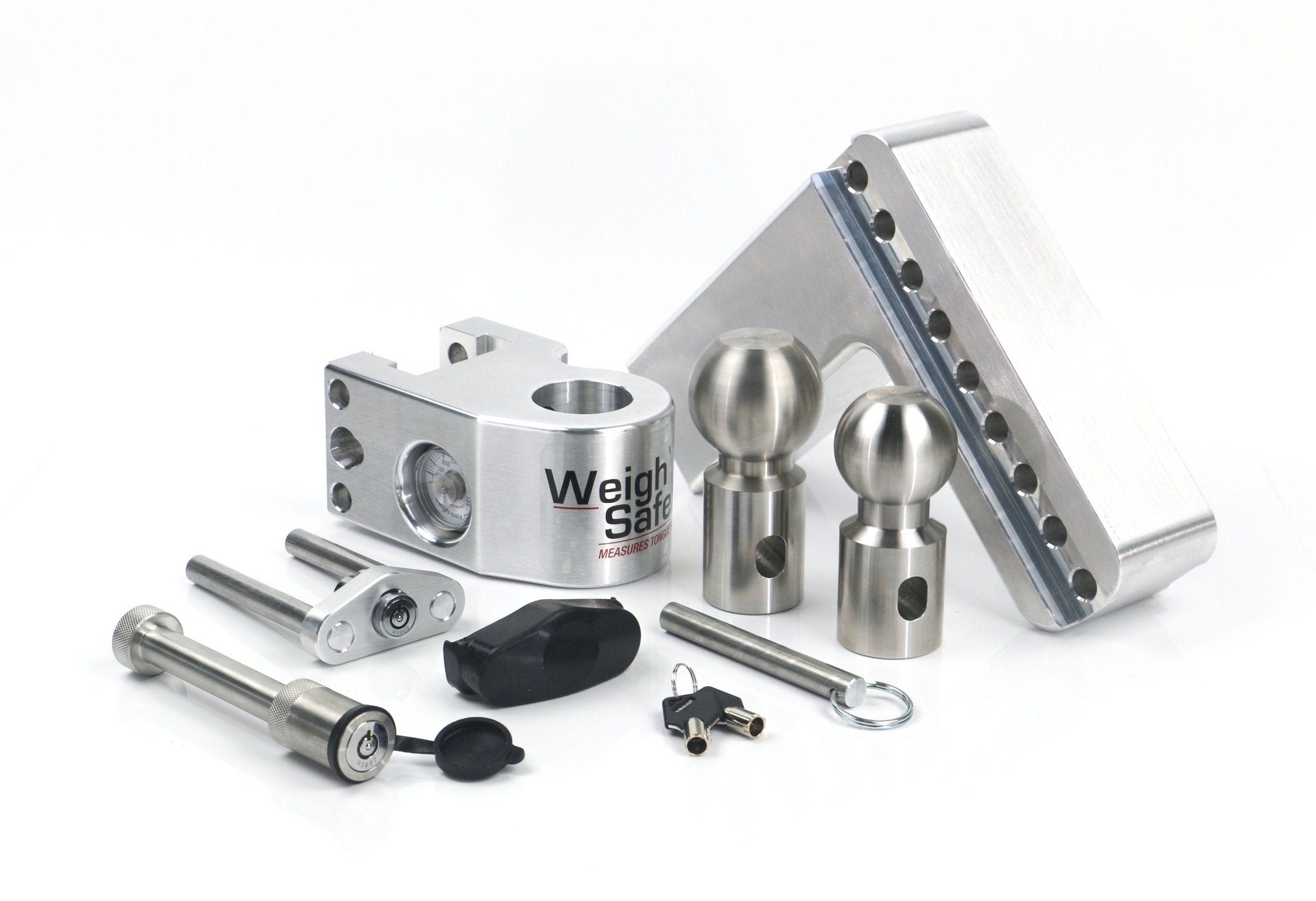 Weigh Safe 6-Inch Drop Hitch with 3-Inch Shank and Built-In Scale - Aluminum Adjustable Ball Mount for Heavy-Duty Towing - Imex RV And Auto Parts