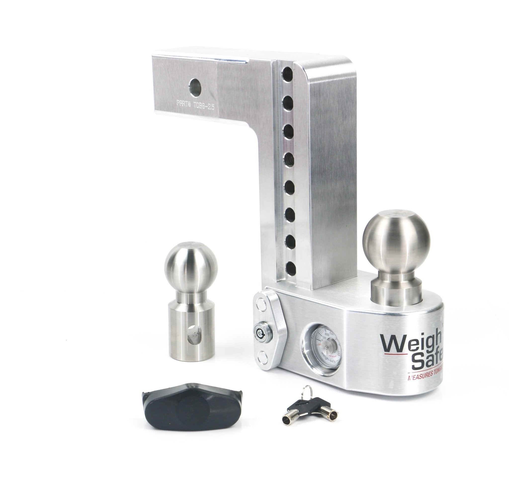 Weigh Safe 8-Inch Drop Hitch with 2.5-Inch Shank for Safe Towing and Precise Tongue Weight Measurement - Imex RV And Auto Parts